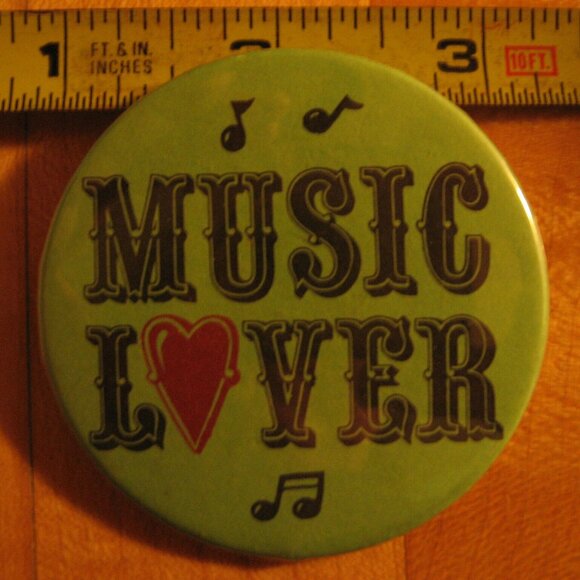 Music Lover Pinback Button - Picture 1 of 1